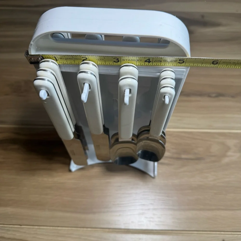 VTG MSC Designer Silverware Set 19pc White Handles Stainless MCM Minimalist